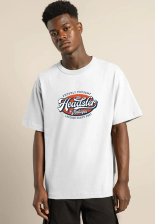 ERKEK Baskılı Oversize T-Shirt - Beyaz