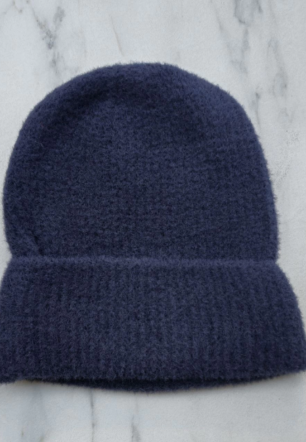 Unisex Tam Kalıp İnce Sakallı Triko Bere - Lacivert